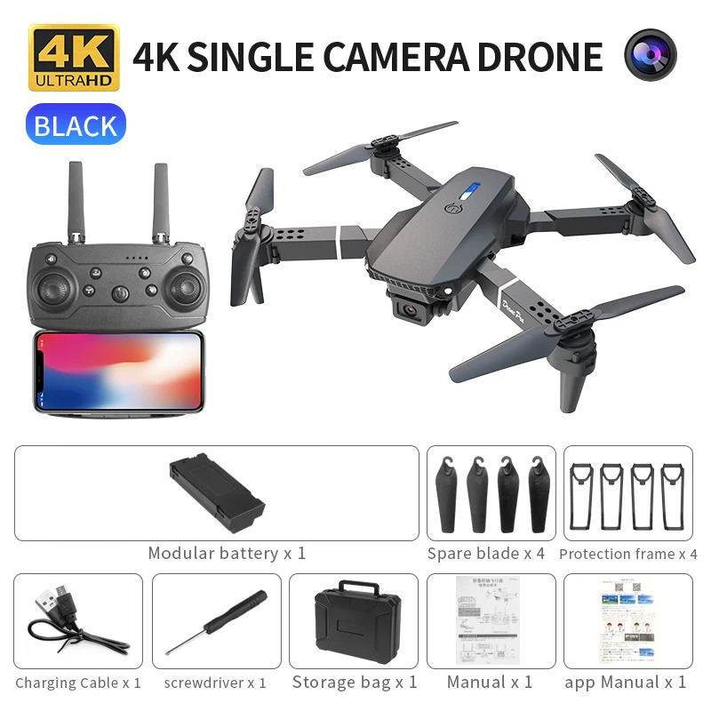 Drone Camera Mount - Dron plegable inteligente E88 Pro, compatible