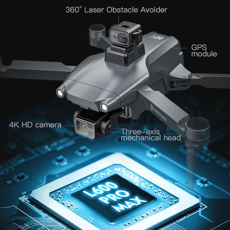 L600 PRO MAX GPS Drone profesi - Drone Camera Wide Angle reseña y precio